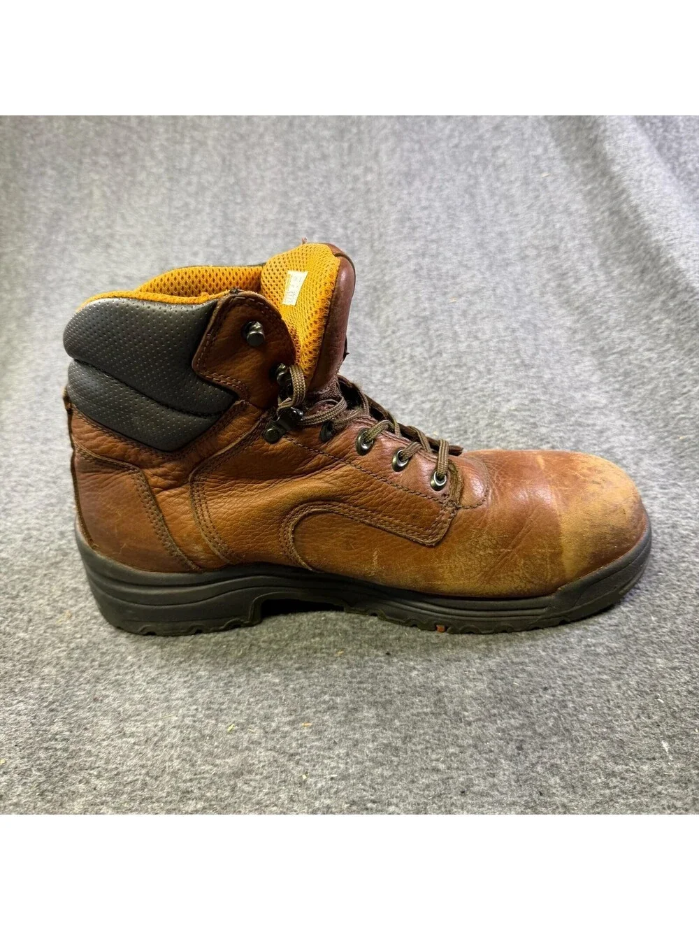 Timberland PRO TiTAN Work Boots Mens Size 13W Brown Leather Safety Toe 26063